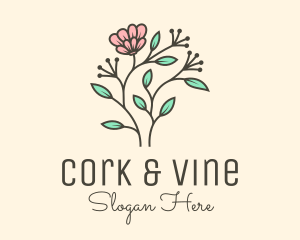 Feminine Flower Plant logo design