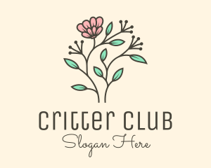 Feminine Flower Plant logo design