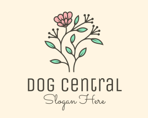 Feminine Flower Plant logo design