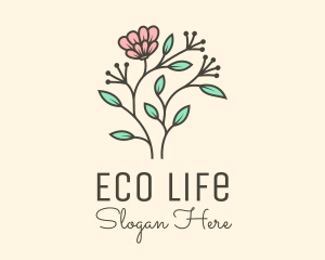 Feminine Flower Plant logo design