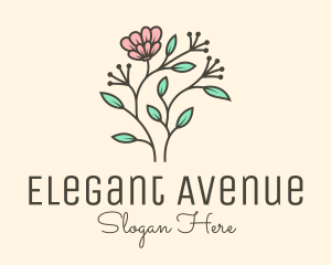 Feminine Flower Plant logo design