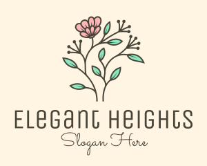 Feminine Flower Plant logo design