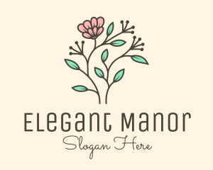 Feminine Flower Plant logo design