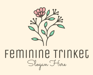 Feminine Flower Plant logo design