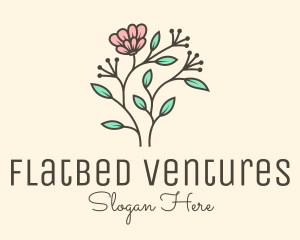 Feminine Flower Plant logo design