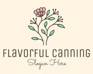 Feminine Flower Plant logo design