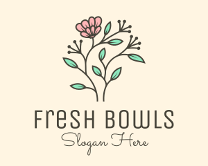 Feminine Flower Plant logo design