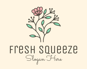 Feminine Flower Plant logo design