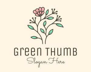 Feminine Flower Plant logo