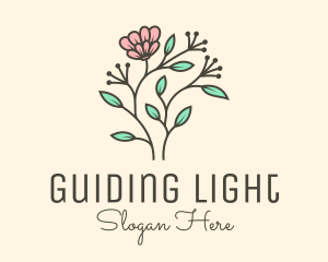 Feminine Flower Plant logo design