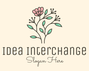 Feminine Flower Plant logo design