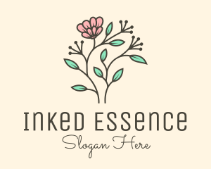 Feminine Flower Plant logo design