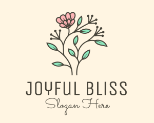 Feminine Flower Plant logo design