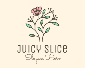 Feminine Flower Plant logo design