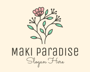 Feminine Flower Plant logo design