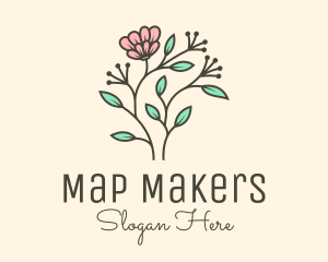 Feminine Flower Plant logo design