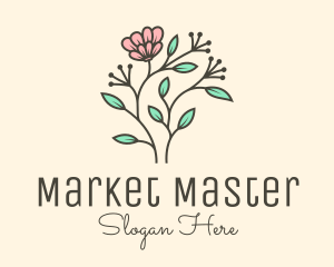 Feminine Flower Plant logo design