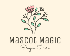 Feminine Flower Plant logo design