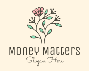 Feminine Flower Plant logo design