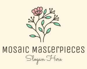 Feminine Flower Plant logo design