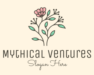 Feminine Flower Plant logo design