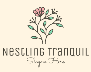 Feminine Flower Plant logo design