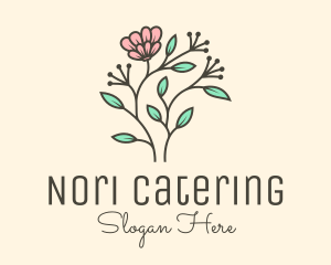 Feminine Flower Plant logo design