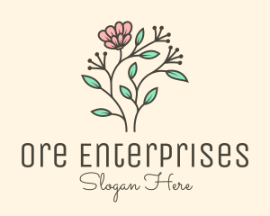 Feminine Flower Plant logo design