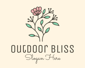 Feminine Flower Plant logo design