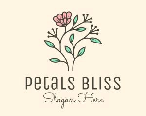 Feminine Flower Plant logo design