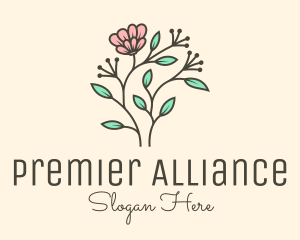 Feminine Flower Plant logo design