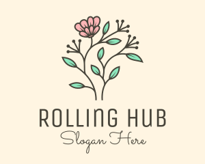 Feminine Flower Plant logo design