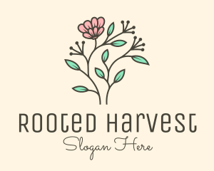 Feminine Flower Plant logo design