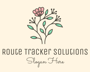 Feminine Flower Plant logo design