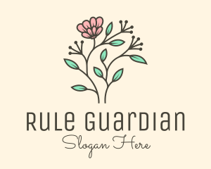 Feminine Flower Plant logo design