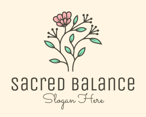 Feminine Flower Plant logo design