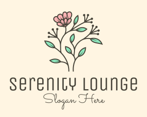 Feminine Flower Plant logo design