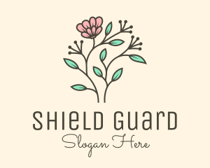 Feminine Flower Plant logo design