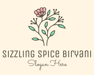 Feminine Flower Plant logo design