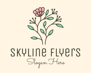 Feminine Flower Plant logo design