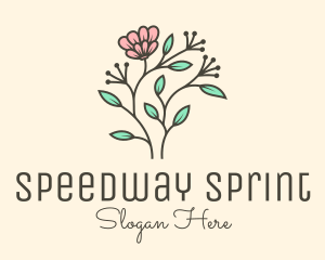 Feminine Flower Plant logo design