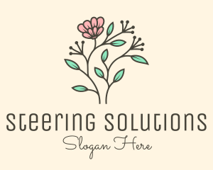 Feminine Flower Plant logo design