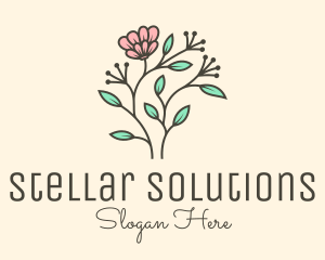 Feminine Flower Plant logo design