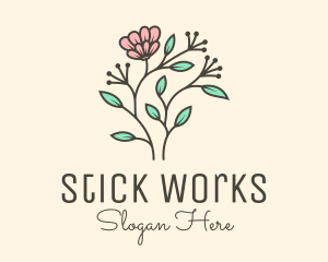 Feminine Flower Plant logo design