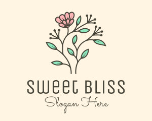 Feminine Flower Plant logo design