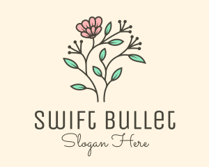 Feminine Flower Plant logo design