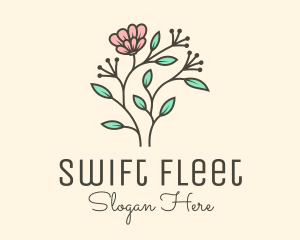 Feminine Flower Plant logo design