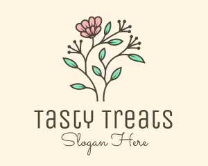 Feminine Flower Plant logo design