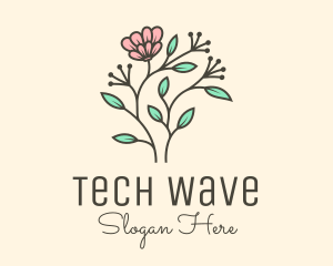 Feminine Flower Plant logo design