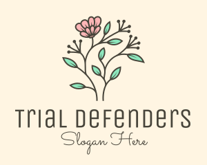 Feminine Flower Plant logo design